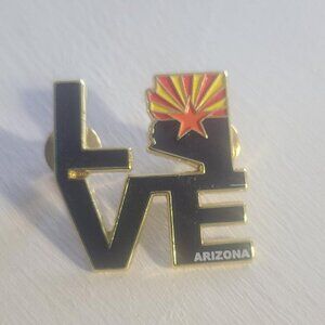 Arizona Love Map Flag Lapel Jacket Pin Brooch